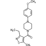 CAS#: 932876-24-9， (3-Ethyl-5-methyl-1,2-oxazol-4-yl)[4-(4-methoxyphenyl)-1-piperazinyl]methanone