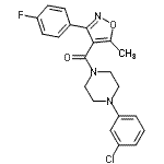 CAS#: 933202-27-8， [4-(3-Chlorophenyl)-1-piperazinyl][3-(4-fluorophenyl)-5-methyl-1,2-oxazol-4-yl]methanone