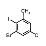 结构式 CAS# 933671-80-8, 1-溴-5-氯-2-碘-3-甲基苯