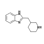 structure of CAS# 933738-45-5, 2-(3-Piperidinylmethyl)-1H-benzimidazole;2-(Piperidin-3-ylmethyl)-1H-benzimidazole;2-(piperidin-3-ylmethyl)-1H-benzo[d]imidazole;2-piperidin-1-yl-5,6,7,8-tetrahydroquinazolin-6-amine