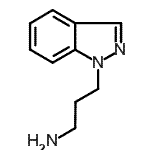 结构式 CAS# 933744-08-2, 3-(1H-吲唑-1-基)-1-丙胺