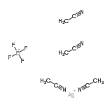 structure of CAS# 93556-88-8, Silver(1+) tetrafluoroborate - acetonitrile (1:1:4);TETRAKIS SILVER TETRAFLUOROBORATE;Tetrakis(acetonitrile)silver(I) tetrafluoroborate