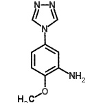 结构式 CAS# 936074-56-5, 2-甲氧基-5-(4H-1,2,4-三唑-4-基)苯胺