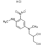 CAS#: 93633-79-5， 3-{Methyl[4-(methylamino)-3-nitrophenyl]amino}-1,2-propanediol hydrochloride (1:1)