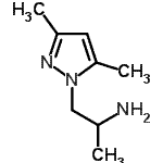structure of CAS# 936940-34-0, 1-(3,5-Dimethyl-1H-pyrazol-1-yl)-2-propanamine;1-(3,5-dimethyl-1H-pyrazol-1-yl)propan-2-amine;1-(3,5-dimethylpyrazolyl)prop-2-ylamine;BAS 08767170