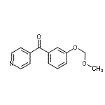 structure of CAS# 938458-57-2, [3-(Methoxymethoxy)phenyl](4-pyridinyl)methanone;[3-(methoxymethoxy)phenyl](pyridin-4-yl)methanone;methanone, [3-(methoxymethoxy)phenyl]-4-pyridinyl-;MFCD09055153
