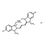CAS#: 93857-68-2， 5-Chloro-2-[3-(5-chloro-1-ethyl-3-methyl-1,3-dihydro-2H-benzimidazol-2-ylidene)-1-propen-1-yl]-1-ethyl-3-methyl-2,3-dihydro-1H-benzimidazol-1-ium chloride