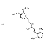 CAS#: 93933-71-2， N-[2-(3,4-Dimethoxyphenyl)ethyl]-1-(2,6-dimethylphenoxy)-2-propanamine hydrochloride (1:1)