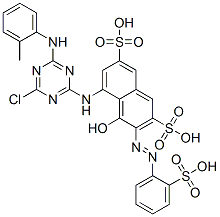 CAS#: 93941-04-9， 5-[[4-Chloro-6-[(O-Tolyl)Amino]-1,3,5-Triazin-2-Yl]Amino]-4-Hydroxy-3-[(2-Sulphophenyl)Azo]Naphthalene-2,7-Disulphonic Acid