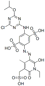 CAS#: 93980-98-4， 2-[[4-Chloro-6-(1-Methylethoxy)-1,3,5-Triazin-2-Yl]Amino]-5-[2-[1-Ethyl-1,6-Dihydro-2-Hydroxy-4-Methyl-6-Oxo-5-(Sulfomethyl)-3-Pyridinyl]Diazenyl]-1,4-Benzenedisulfonicacid