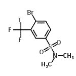 structure of CAS# 939989-87-4, 4-bromo-N,N-dimethyl-3-(trifluoromethyl)benzenesulfonamide;4-Bromo-N,N-dimethyl-3-(trifluoromethyl)benzenesulfonamide