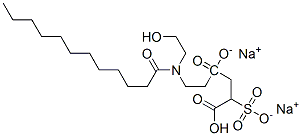 CAS 登录号：94006-23-2， 4-[2-[(2-羟基乙基)(1-氧代十二烷基)氨基]乙基] 2-磺酰基琥珀酸二钠