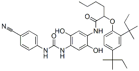 CAS#: 94006-34-5， 2-[2,4-Bis(1,1-Dimethylpropyl)Phenoxy]-N-[4-[[[(4-Cyanophenyl)Amino]Carbonyl]Amino]-2,5-Dihydroxyphenyl]Hexanamide