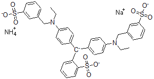 CAS#: 94082-76-5， Bis[4-[Ethyl[(3-Sulfophenyl)Methyl]Amino]Phenyl](2-Sulfophenyl)-Methylium Inner Salt Ammonium Sodium Salt (1:1:1)