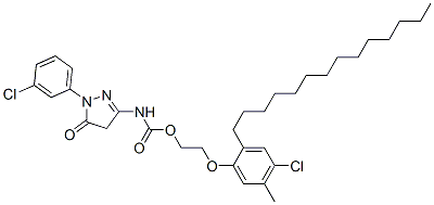 CAS#: 94087-60-2， 2-(4-Chloro-5-Methyl-2-Tetradecylphenoxy)Ethyl [1-(3-Chlorophenyl)-4,5-Dihydro-5-Oxo-1H-Pyrazol-3-Yl]Carbamate