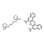 CAS#: 94094-75-4， 1,1'-(1,5-Pentanediyl)bis(1-methylpyrrolidinium) 4,4'-methylenebis(3-hydroxy-2-naphthoate)