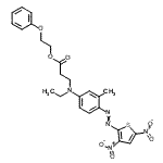CAS#: 94108-23-3， 2-Phenoxyethyl N-{4-[(3,5-dinitro-2-thienyl)diazenyl]-3-methylphenyl}-N-ethyl-beta-alaninate