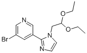 结构式 CAS# 941294-55-9, 3-溴-5-[1-(2,2-二乙氧基乙基)-1H-咪唑-2-基]-吡啶