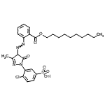 CAS#: 94135-83-8， 4-Chloro-3-[4-({2-[(decyloxy)carbonyl]phenyl}diazenyl)-3-methyl-5-oxo-4,5-dihydro-1H-pyrazol-1-yl]benzenesulfonic acid