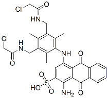 CAS#: 94159-06-5， 1-Amino-4-[[3,5-Bis[[(Chloroacetyl)Amino]Methyl]-2,4,6-Trimethylphenyl]Amino]-9,10-Dihydro-9,10-Dioxoanthracene-2-Sulphonic Acid
