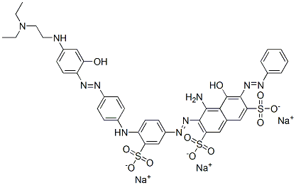 CAS#: 94159-51-0， Trisodium 4-Amino-3-[[4-[[4-[[4-[[2-(Diethylamino)Ethyl]Amino]-2-Hydroxyphenyl]Azo]Phenyl]Amino]-3-Sulphonatophenyl]Azo]-5-Hydroxy-6-(Phenylazo)Naphthalene-2,7-Disulphonate