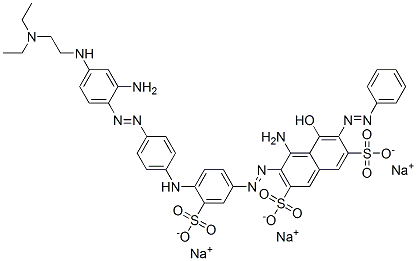 CAS 登录号：94159-52-1， 4-氨基-3-[[4-[[4-[[2-氨基-4-[[2-(二乙基氨基)乙基]氨基]苯基]偶氮]苯基]氨基]-3-磺酸基苯基]偶氮]-5-羟基-6-(苯基偶氮)萘-2,7-二磺酸三钠