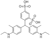 CAS 登录号：94166-75-3， 4-(双(4-(乙基氨基)-3-甲基苯基)甲基)苯-1,3-二磺酸