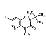 structure of CAS# 942206-08-8, 2-Methyl-2-propanyl (5-iodo-3-methyl-2-pyridinyl)methylcarbamate;2-(N-Boc-methylamino)-5-iodo-3-methylpyridine;2-(tert-Butoxycarbonyl-methylamino)-5-iodo-3-methylpyridine