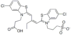 CAS#: 94232-70-9， 2-[2-[[3-(2-Carboxyethyl)-5-Chloro-2(3H)-Benzothiazolylidene]Methyl]-1-Buten-1-Yl]-5-Chloro-3-(3-Sulfopropyl)-Benzothiazolium Inner Salt