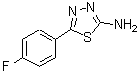 structure of CAS# 94239-06-2, 5-(4-Fluorophenyl)-1,3,4-thiadiazol-2-amine;2-AMINO-5- -134-THIADI&;2-Amino-5-(4-fluorophenyl)-1,3,4-thiadiazole;2-AMINO-5-(4-FLUOROPHENYL)-134-THIADI