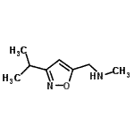结构式 CAS# 942519-65-5, 1-(3-异丙基-1,2-恶唑-5-基)-N-甲基甲胺