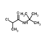 结构式 CAS# 94318-74-8, 2-氯-N-(2-甲基-2-丙基)丙酰胺