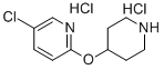 structure of CAS# 944390-66-3, 5-Chloro-2-(4-Piperidinyloxy)-Pyridine Hydrochloride (1:2);5-CHLORO-2-(PIPERIDIN-4-YLOXY)-PYRIDINE DIHYDROCHLORIDE