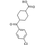 structure of CAS# 945362-37-8, 4-(4-Chlorobenzoyl)cyclohexanecarboxylic acid;4-[(4-chlorophenyl)carbonyl]cyclohexanecarboxylic acid