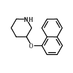 结构式 CAS# 946681-27-2, 3-(1-萘基氧基)哌啶