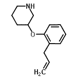结构式 CAS# 946714-33-6, 3-(2-烯丙基苯氧基)哌啶