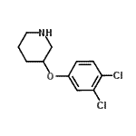 结构式 CAS# 946714-37-0, 3-(3,4-二氯苯氧基)哌啶