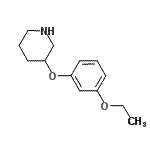 结构式 CAS# 946714-65-4, 3-(3-乙氧基苯氧基)哌啶
