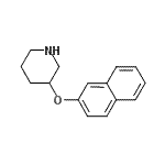 结构式 CAS# 946726-09-6, 3-(2-萘基氧基)哌啶