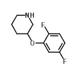 结构式 CAS# 946726-18-7, 3-(2,5-二氟苯氧基)哌啶