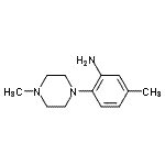 structure of CAS# 946731-22-2, 5-Methyl-2-(4-methyl-1-piperazinyl)aniline;5-Methyl-2-(4-methyl-1-piperazinyl)aniline;5-methyl-2-(4-methylpiperazin-1-yl)aniline;MFCD10686569