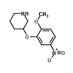 结构式 CAS# 946759-48-4, 3-(2-甲氧基-5-硝基苯氧基)哌啶