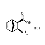 structure of CAS# 947601-81-2, (1R,2R,3S,4S)-3-Aminobicyclo[2.2.1]hept-5-ene-2-carboxylic acid hydrochloride (1:1)