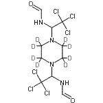 CAS#: 948595-12-8， N,N'-[(<sup>2</sup>H<sub>8</sub>)-1,4-Piperazinediylbis(2,2,2-trichloro-1,1-ethanediyl)]diformamide