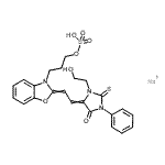 CAS#: 95046-25-6， sodium 3-[2-[2-[3-(2-hydroxyethyl)-5-oxo-1-phenyl-2-thioxo-imidazolidin-4-ylidene]ethylidene]-1,3-benzoxazol-3-yl]propyl hydrogen sulfate