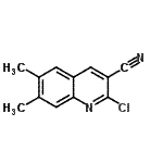 structure of CAS# 95104-22-6, 2-Chloro-6,7-dimethyl-3-quinolinecarbonitrile;2-Chloro-6,7-dimethyl-quinoline-3-carbonitrile;MFCD08899064