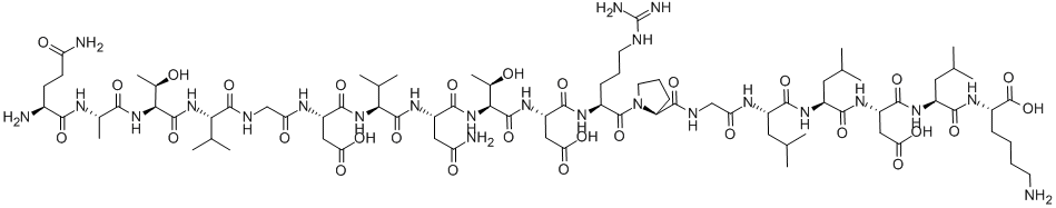 CAS#: 95237-86-8， L-Glutaminyl-L-Alanyl-L-Threonyl-L-Valylglycyl-L-alpha-Aspartyl-L-Valyl-L-Asparaginyl-L-Threonyl-L-alpha-Aspartyl-L-Arginyl-L-Prolylglycyl-L-Leucyl-L-Leucyl-L-alpha-Aspartyl-L-Leucyl-L-Lysine