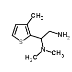 structure of CAS# 954573-16-1, N<sup>1</sup>,N<sup>1</sup>-Dimethyl-1-(3-methyl-2-thienyl)-1,2-ethanediamine;[2-amino-1-(3-methyl(2-thienyl))ethyl]dimethylamine;N<sup>1</sup>,N<sup>1</sup>-dimethyl<wbr>-1-(3-met<wbr>hyl-2-thi<wbr>enyl)-1,2<wbr>-ethanedi<wbr>amine;MFCD12026855