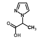 结构式 CAS# 956722-93-3, 2-(1H-吡唑-1-基)丙酸