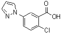 structure of CAS# 957509-90-9, 2-Chloro-5-(1H-pyrazol-1-yl)benzoic acid;2-CHLORO-5-METHYL-4-PHENYLSULFANYL-PYRIMIDINE;2-Chloro-5-pyrazol-1-yl-benzoic acid;2-Chloro-5-pyrazol-1-yl-benzoicacid